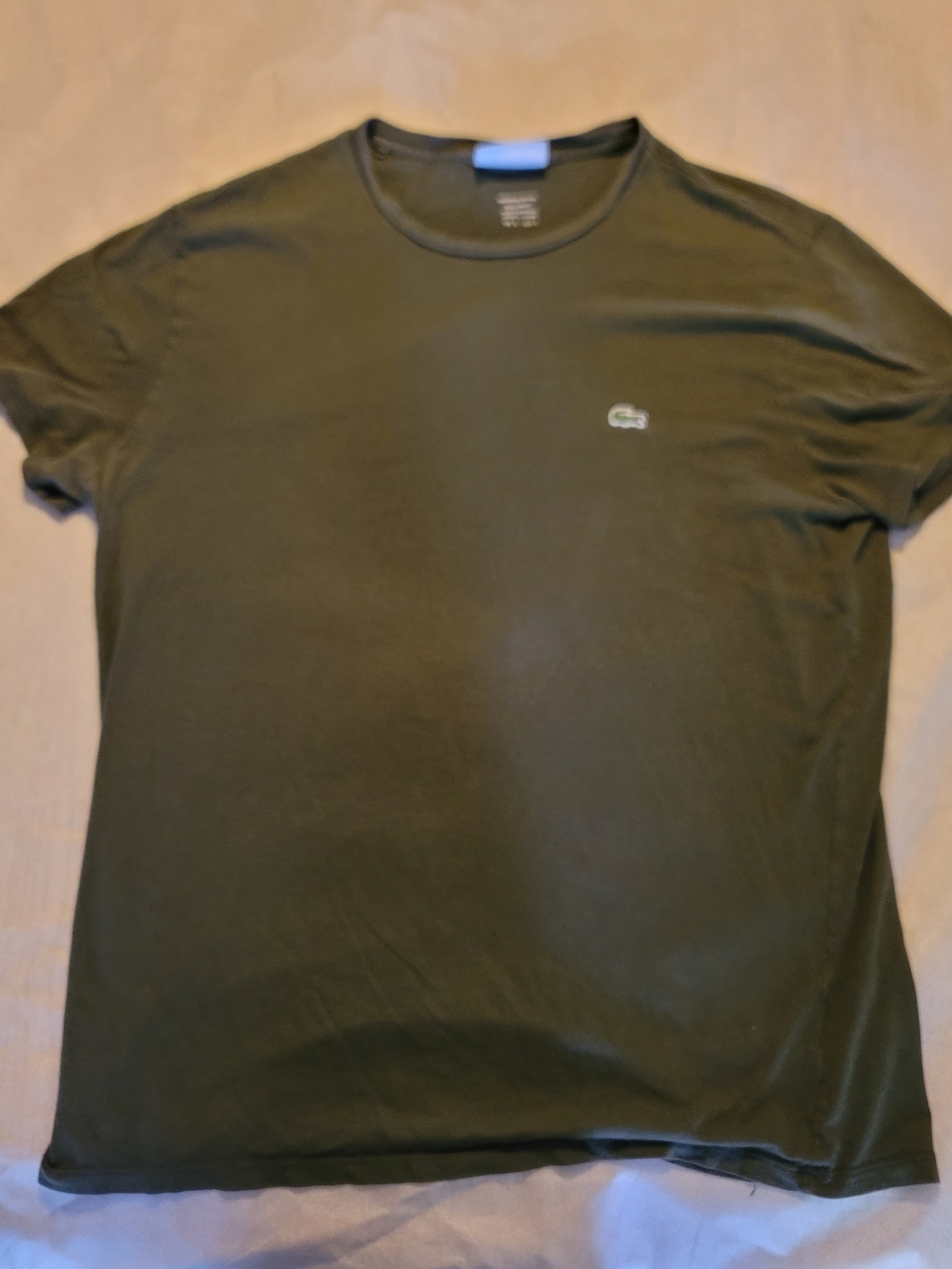 Lacoste Men's Crew Neck T-Shirt in Olive Green